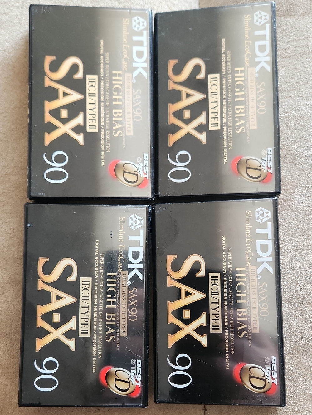 4.  TDK  SA-X90 High Bias Cassettes.  New